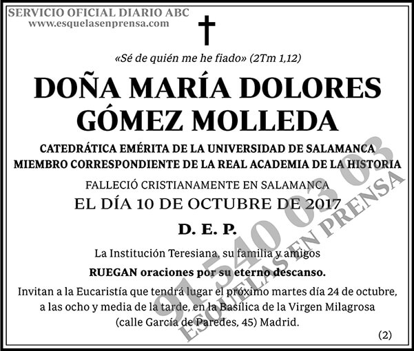 María Dolores Gómez Molleda